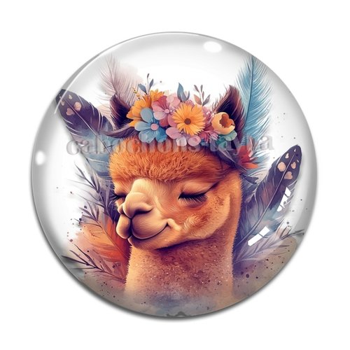 Cabochon lama, cabochon résine ou verre rond différente taille