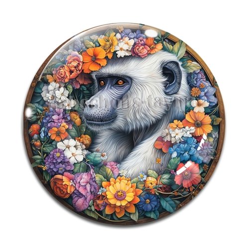 Cabochon singe, cabochon résine ou verre rond différente taille
