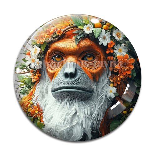 Cabochon singe, cabochon résine ou verre rond différente taille