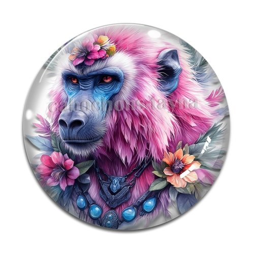 Cabochon singe, cabochon résine ou verre rond différente taille