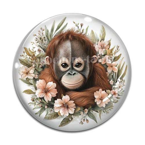 Cabochon singe, cabochon résine ou verre rond différente taille