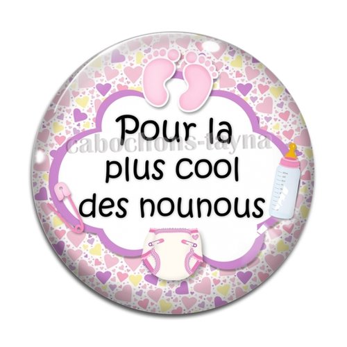 Cabochon nounou, cabochon résine ou verre rond différente taille