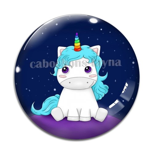 Cabochon licorne, cabochon résine ou verre rond différente taille