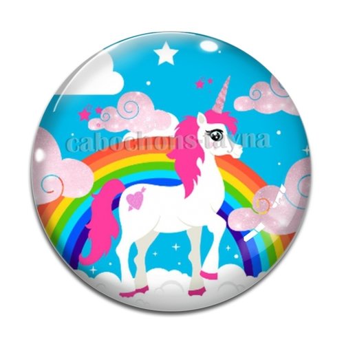Cabochon licorne, cabochon résine ou verre rond différente taille