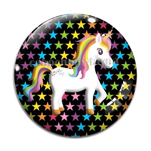 Cabochon licorne, cabochon résine ou verre rond différente taille