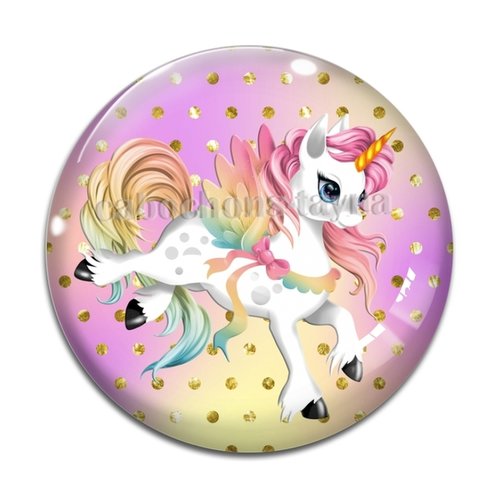 Cabochon licorne, cabochon résine ou verre rond différente taille