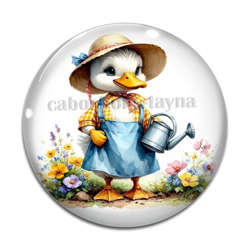 Cabochon canard, cabochon résine ou verre rond différente taille