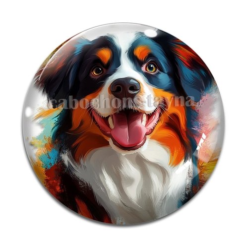 Cabochon chien, cabochon résine ou verre rond différente taille