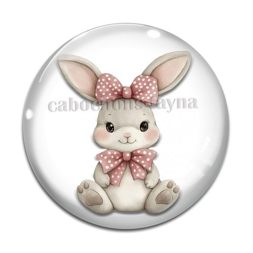 Cabochon lapin, cabochon résine ou verre rond différente taille