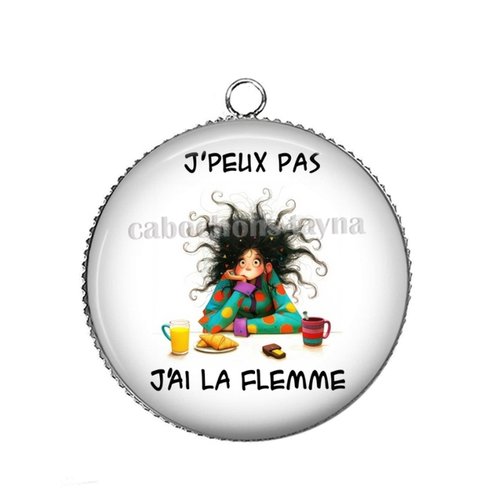 Pendentif j'peux pas j'ai flemme