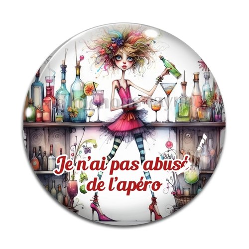 Cabochon apéro, cabochon résine ou verre rond différente taille