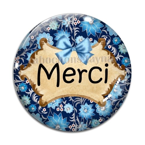Cabochon merci, cabochon résine ou verre rond différente taille