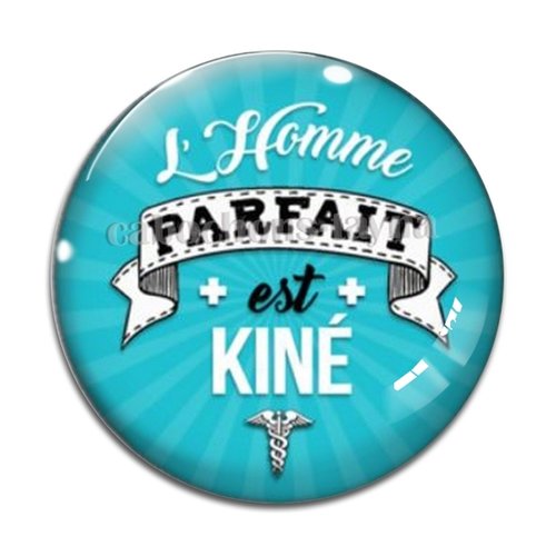 Cabochon l'homme parfait est kiné, cabochon résine ou verre rond différente taille