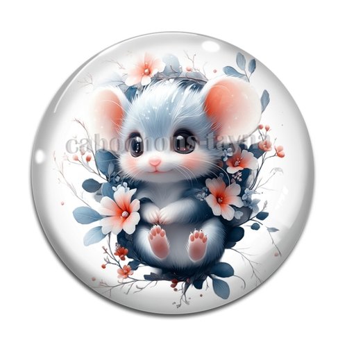 Cabochon souris, cabochon résine ou verre rond différente taille