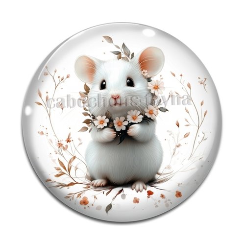 Cabochon souris, cabochon résine ou verre rond différente taille