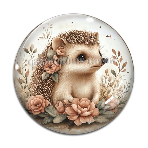 Cabochon hérisson, cabochon résine ou verre rond différente taille