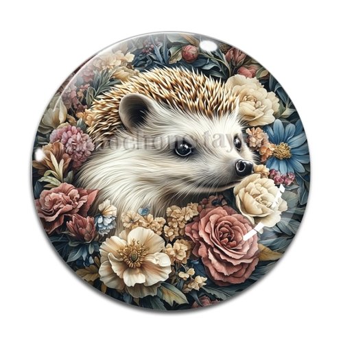 Cabochon hérisson, cabochon résine ou verre rond différente taille