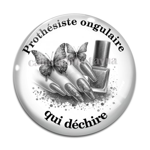 Cabochon prothésiste ongulaire, en résine ou en verre différente taille