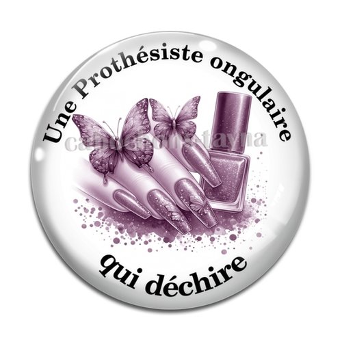 Cabochon prothésiste ongulaire, en résine ou en verre différente taille