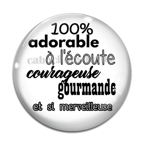Cabochon 100 °/° adorable, cabochon résine ou verre rond différente taille