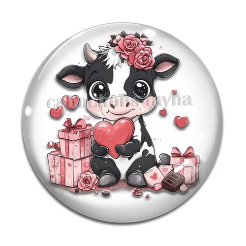 Cabochon vache, cabochon résine ou verre rond différente taille
