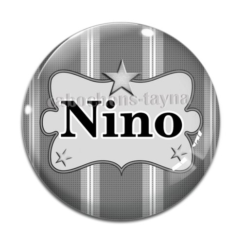 Cabochon personnalisable prénom, résine ou verre rond différente taille