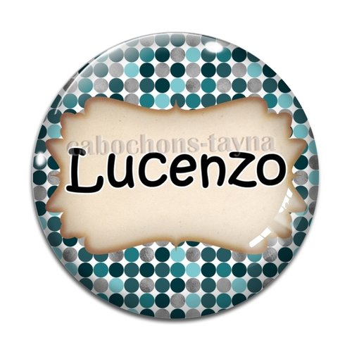 Cabochon personnalisable prénom, résine ou verre rond différente taille
