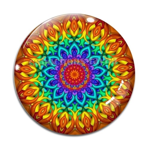 Cabochon mandala, résine ou verre rond différente taille
