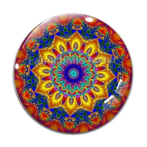 Cabochon mandala, résine ou verre rond différente taille