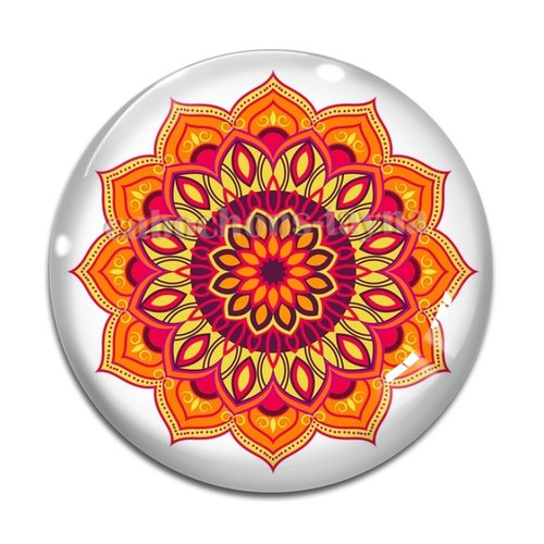 Cabochon mandala, résine ou verre rond différente taille