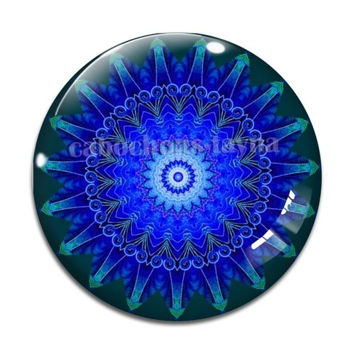 Cabochon mandala, résine ou verre rond différente taille
