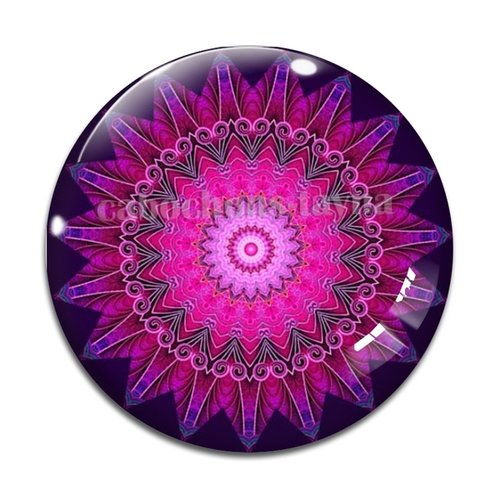 Cabochon mandala, résine ou verre rond différente taille