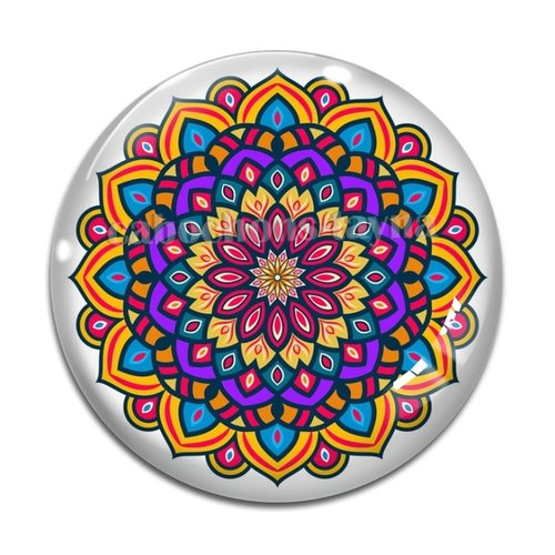 Cabochon mandala, résine ou verre rond différente taille