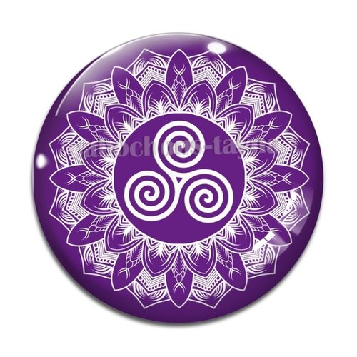 Cabochon mandala, résine ou verre rond différente taille