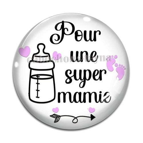 Cabochon super mamie, cabochon résine ou verre rond différente taille