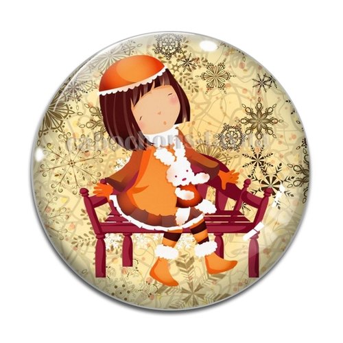 Cabochon petite fille, résine ou verre différente taille