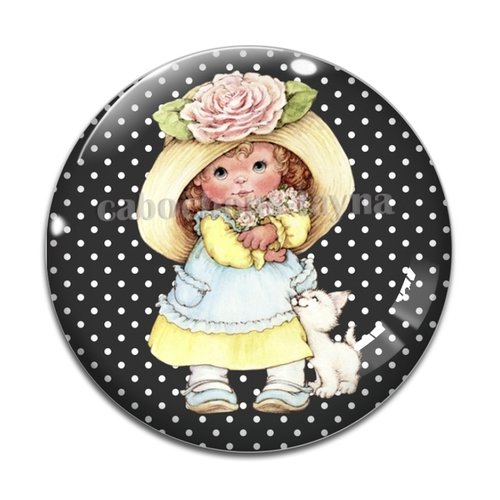 Cabochon petite fille, résine ou verre différente taille