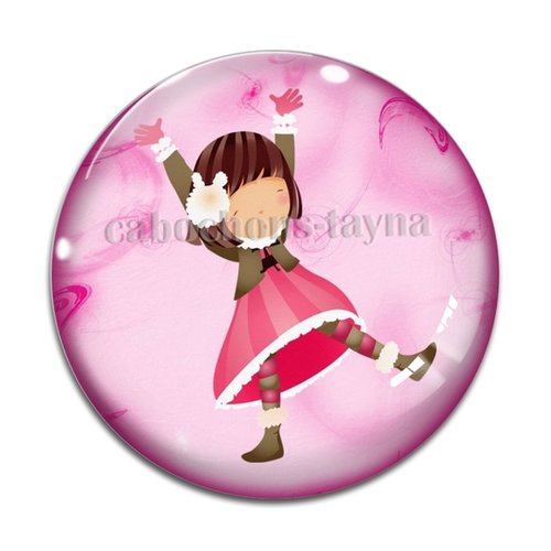 Cabochon petite fille, résine ou verre différente taille