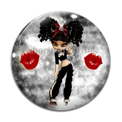 Cabochon fille adolescente, résine ou verre différente taille
