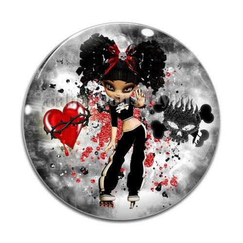 Cabochon fille adolescente, résine ou verre différente taille