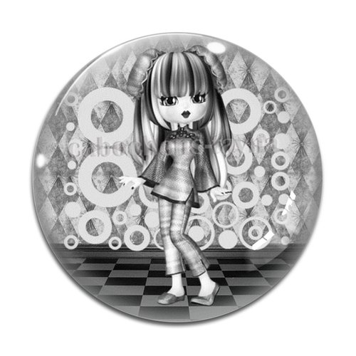 Cabochon fille adolescente, résine ou verre différente taille