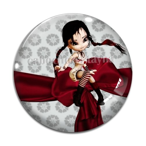 Cabochon fille adolescente, résine ou verre différente taille