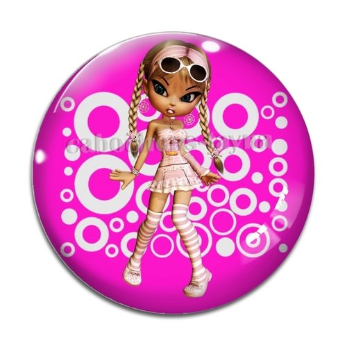 Cabochon fille adolescente, résine ou verre différente taille