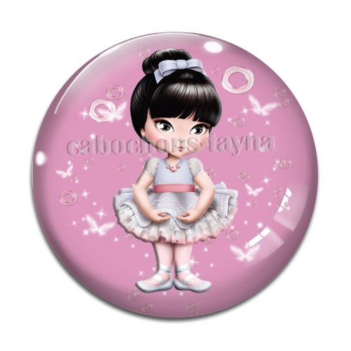 Cabochon petite fille, résine ou verre différente taille