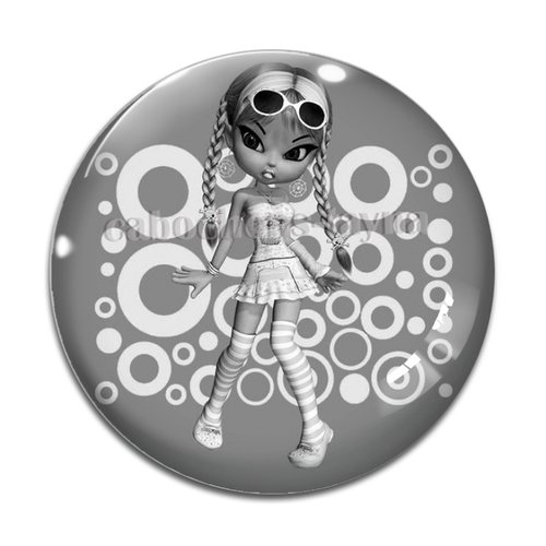 Cabochon fille adolescente, résine ou verre différente taille
