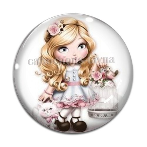 Cabochon petite fille, résine ou verre différente taille