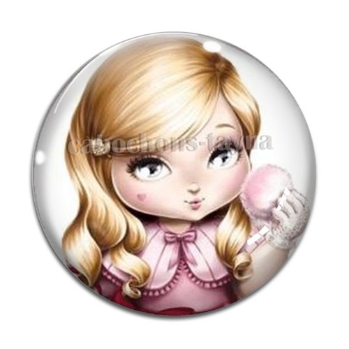 Cabochon petite fille, résine ou verre différente taille