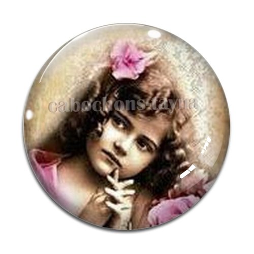 Cabochon petite fille, résine ou verre différente taille