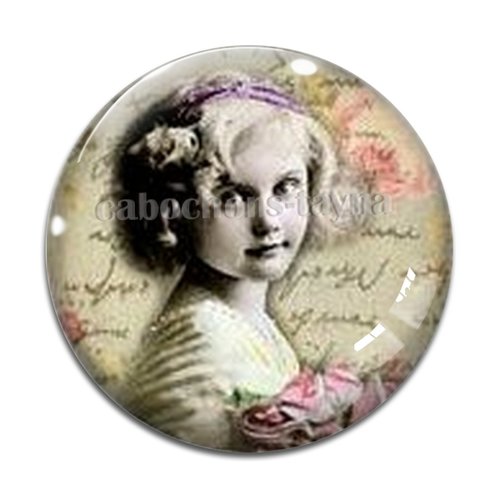 Cabochon petite fille, résine ou verre différente taille