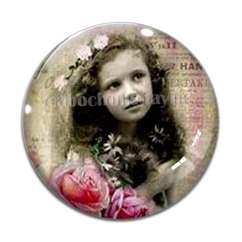 Cabochon petite fille, résine ou verre différente taille